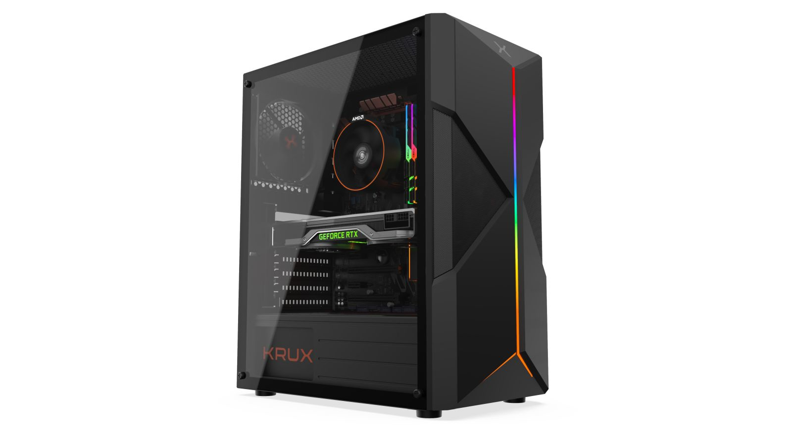 Kryt Krux Astral ARGB Midi Tower, čierny